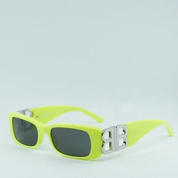 FINAL PRICE NEWEST BALENCIAGA BB0096S 008 YELLOW SILVER GREY  display picture 2